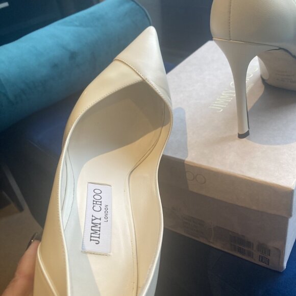 Jimmy Choo White Heels - Picture 4 of 5